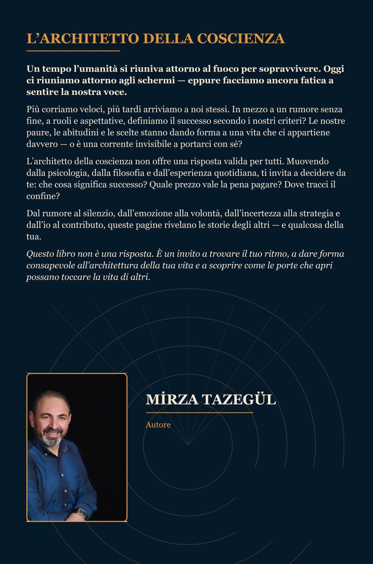 Immagine della quarta di copertina di L’architetto della coscienza