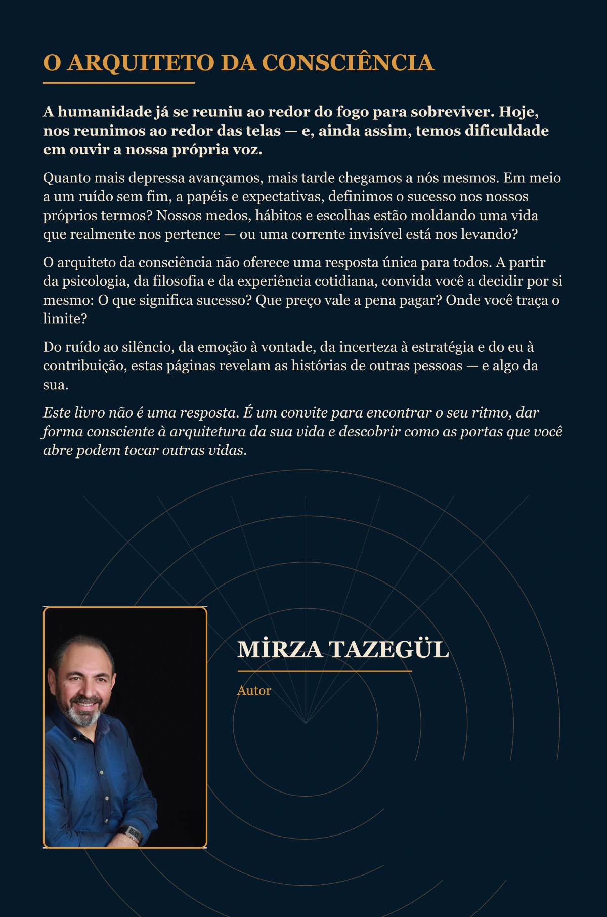 Imagem da quarta capa de O arquiteto da consciência