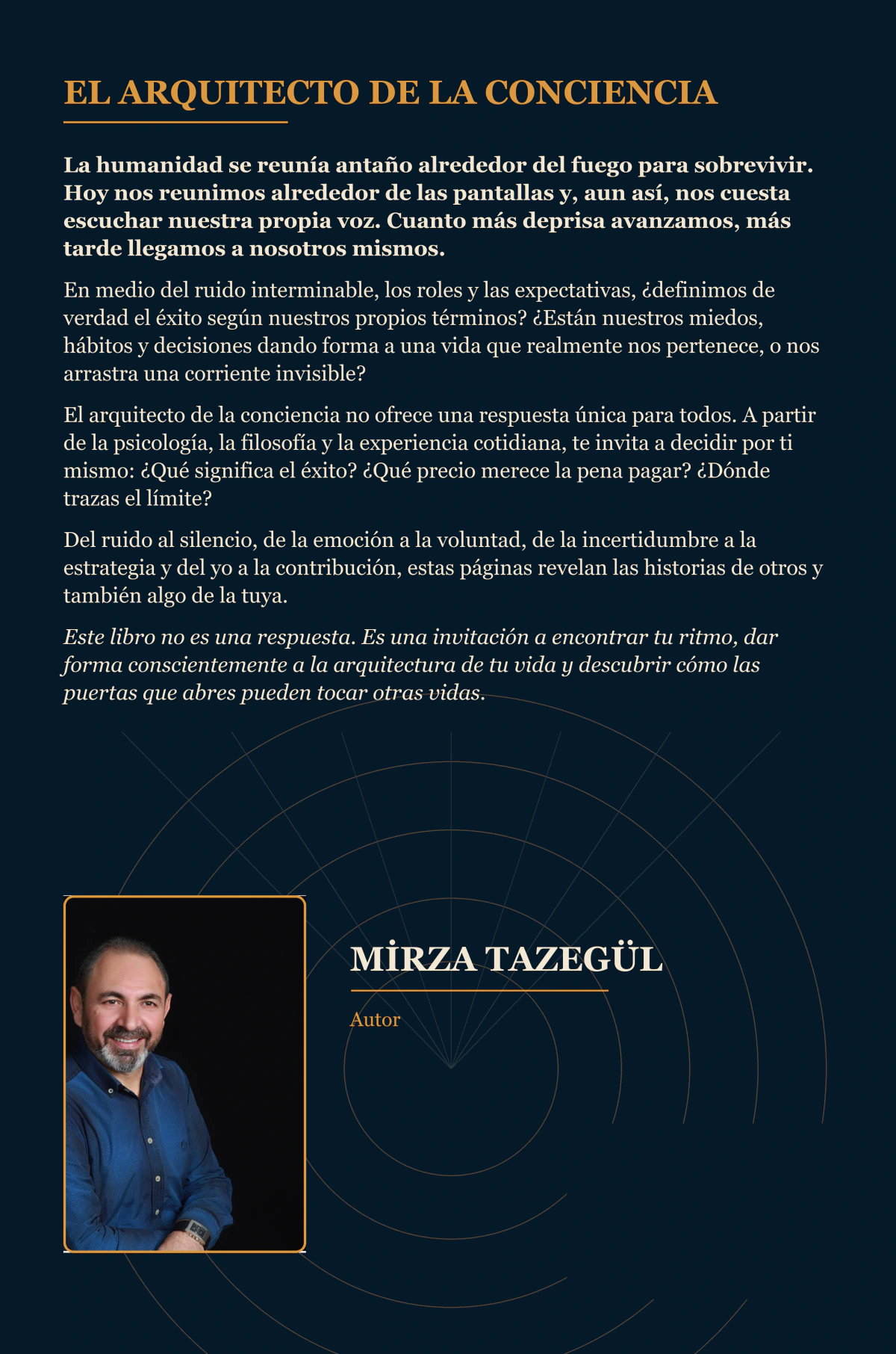 Imagen de contracubierta de El Arquitecto de la Conciencia